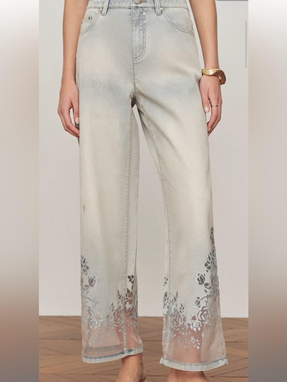 Fabrique Ariel Cropped Straight Leg Jeans - NWT!